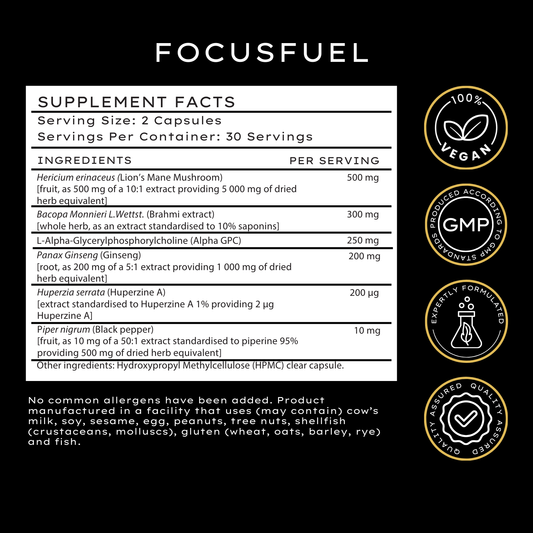 FocusFuel Nootropic Cognitive Supplement
